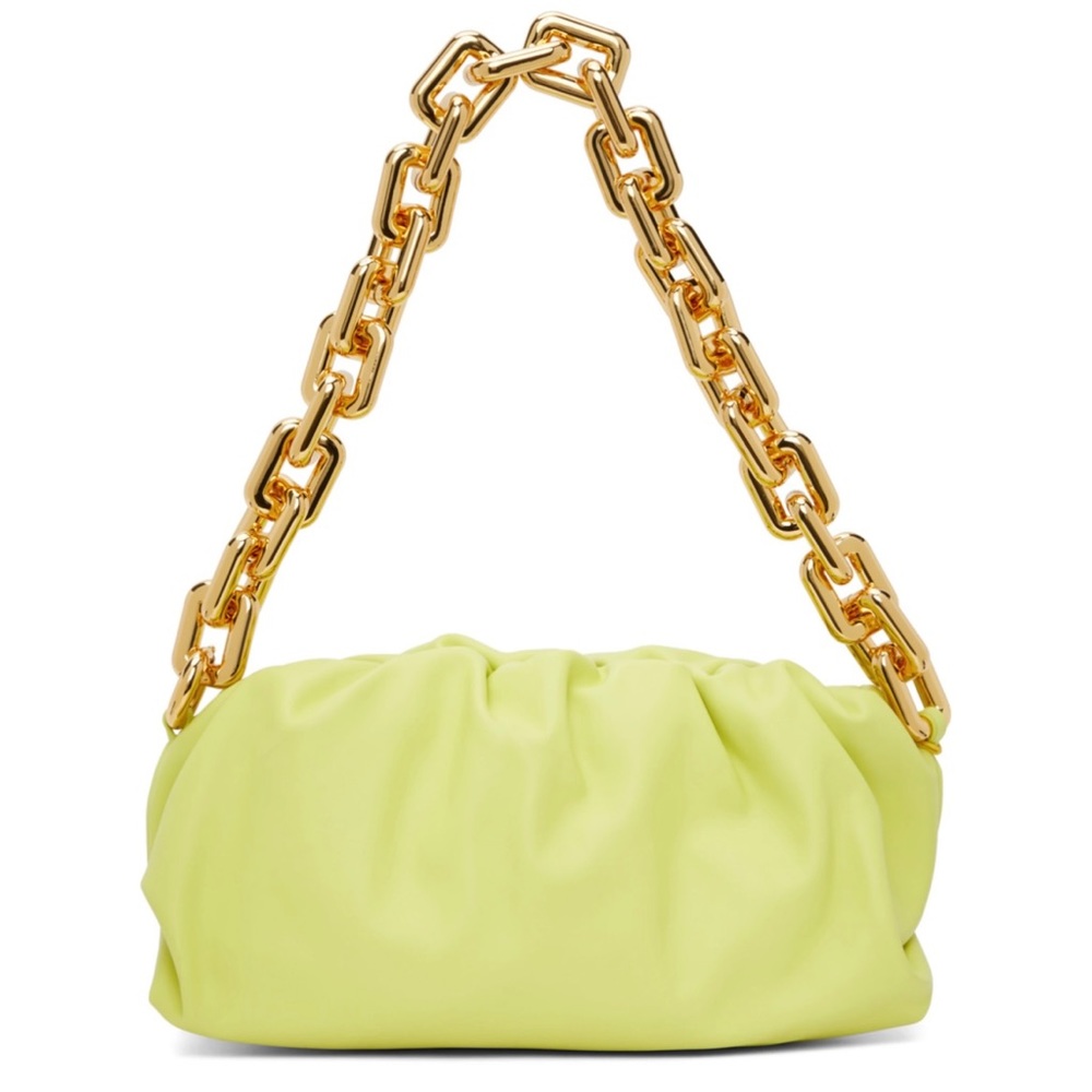 Bottega Veneta chain pouch seagrass